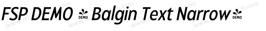 FSP DEMO - Balgin Text Narrow字体转换